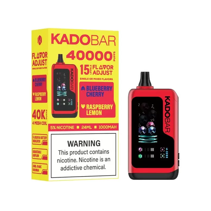 KADOBAR Flavor Adjust 40K Puff Disposable Device - 40000 Puffs - Blueberry Cherry & Raspberry Lemon - Image 2