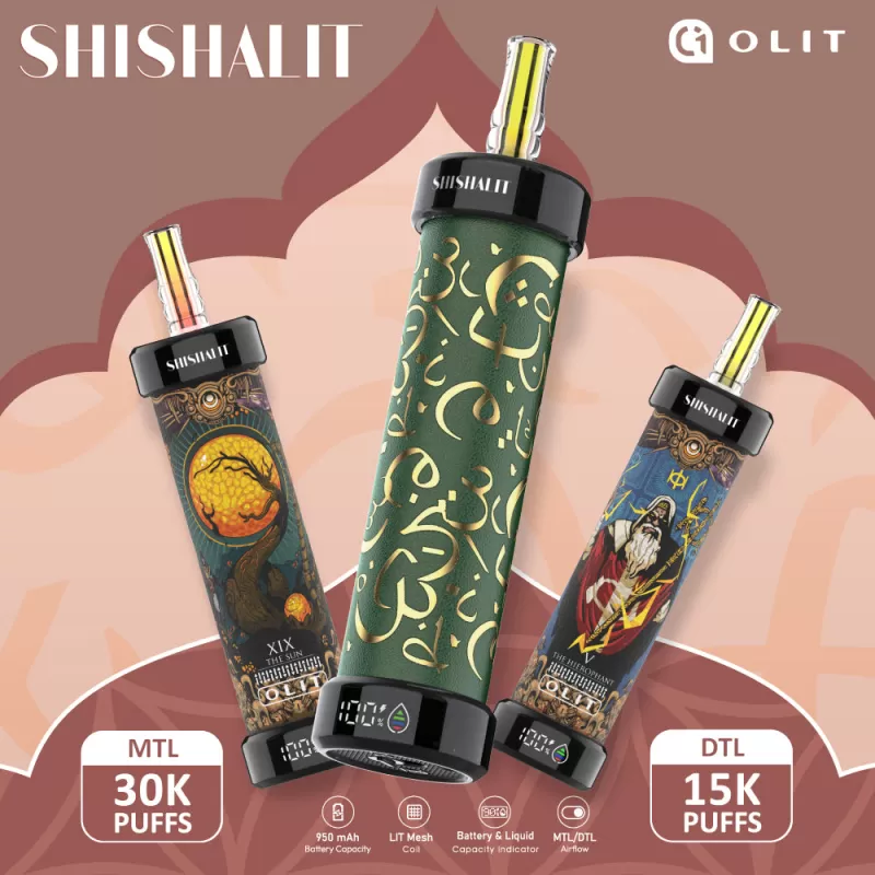 OLIT Shishalit 30K Disposable E-Hookah Device - 30000 Puffs - Tarot Edition / Watermelon Strawberry Bubblegum