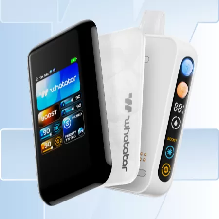 whatabar TIK TAG 50K Puff Disposable Device - 50000 Puffs - w/ Smart Screen / Peach Pink Lemonade - Image 2