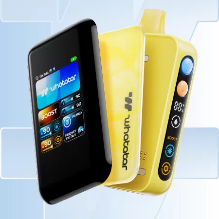 whatabar TIK TAG 50K Puff Disposable Device - 50000 Puffs - w/ Smart Screen / Peach Pink Lemonade - Image 3
