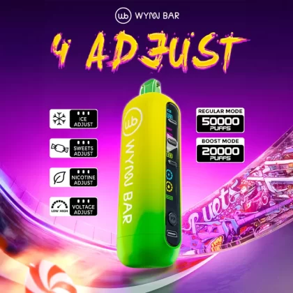 Wynn Bar "4 ADJUST" 50K Disposable Device - 50000 Puffs - Peach Berry Ice