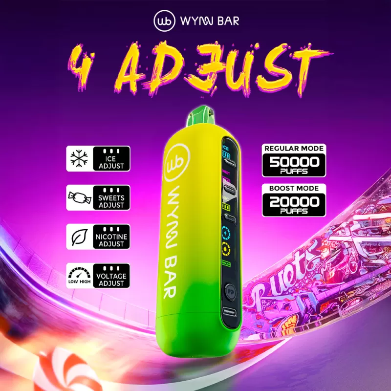 Wynn Bar "4 ADJUST" 50K Disposable Device - 50000 Puffs - Watermelon Ice