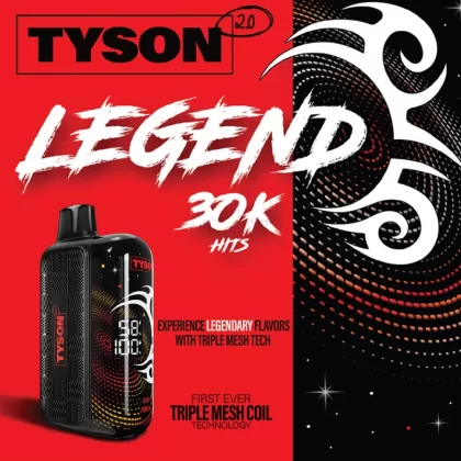 Tyson 2.0 "LEGEND" 30K Disposable Device – 30,000 Puffs - Tobacco