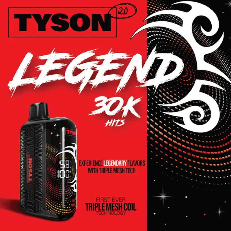 Tyson 2.0 "LEGEND" 30K Disposable Device – 30,000 Puffs - Frozen Mango