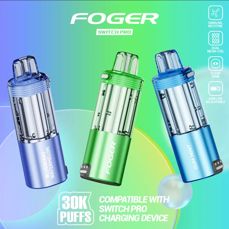 Made in USA | FOGER Switch Pro 30K Disposable Device POD - 30,000 Puff - Kiwi Dragon Berry