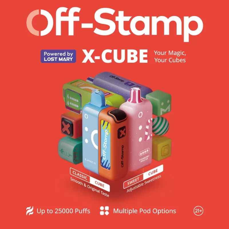 Off-Stamp X-CUBE 25K Disposable KIT Powered By LOST MARY – 25000 Puffs - Miami Mint