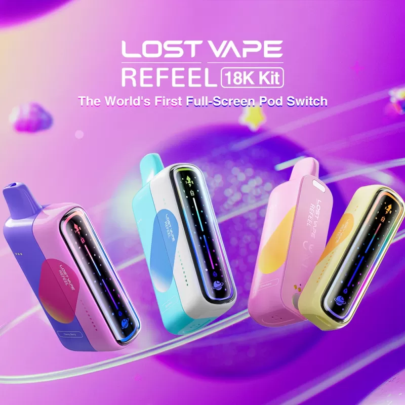 Lost Vape REFEEL 18K Disposable Kit – 18000 Puffs - Grape Ice