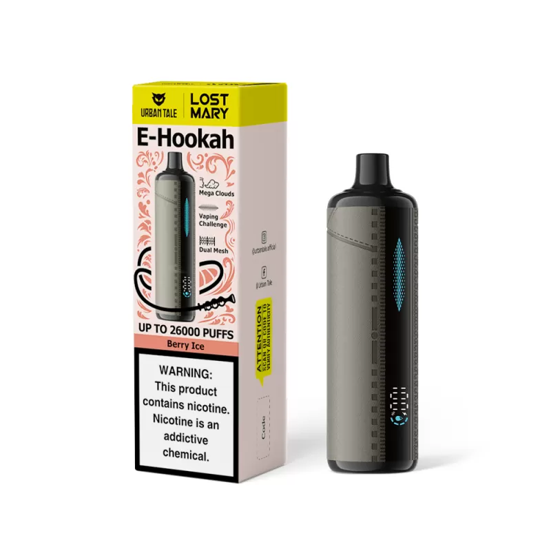 Urban Tale x Lost Mary E-Hookah Disposable Device - 26000 Puffs - Lemon Mint - Image 2