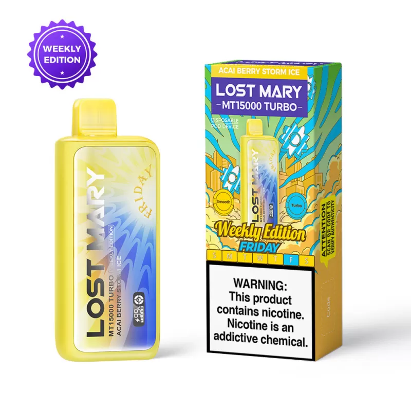 Lost Mary MT15000 Turbo Weekly Edition Disposable – 15000 Puffs - Wildberry Baja Splash (Thursday) - Image 2