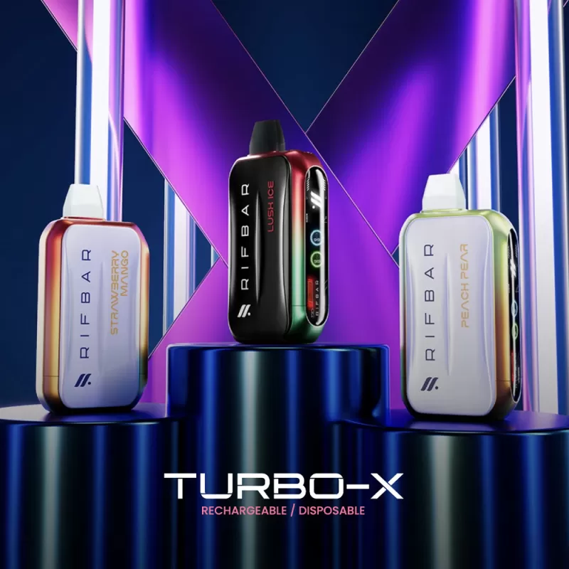 RIFBAR Turbo X 25K Rechargeable Disposable Device – 25000 Puffs - Watermelon Bubblegum