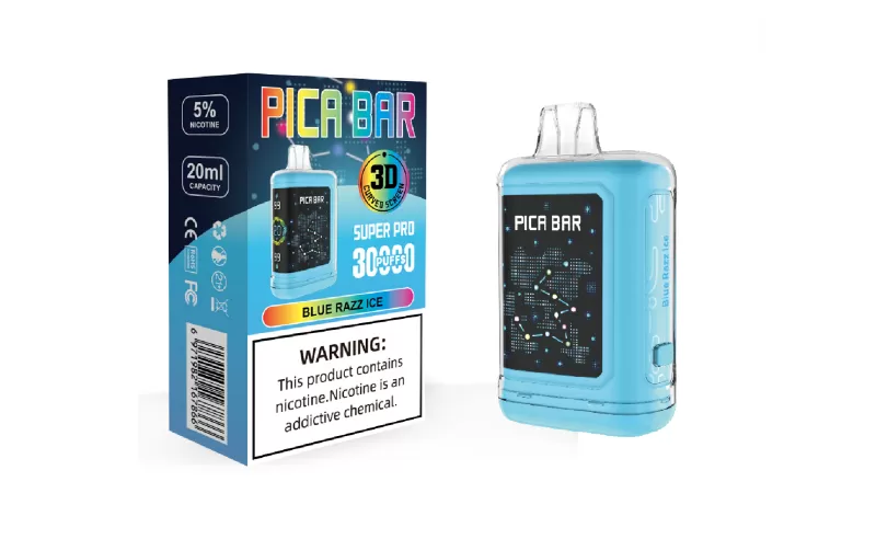PICA BAR Super Pro 30K Puff Disposable Device - 30000 Puffs - Sour Apple Ice - Image 3