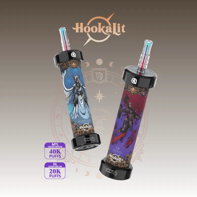 OLIT Hookalit 40K Disposable E-Hookah Device - 40,000 Puffs - Watermelon Strawberry Melon (Wheel of Fortune)