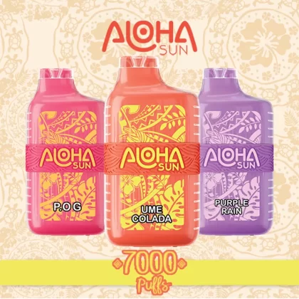 Aloha Sun 7000 Puffs Disposable Device - 7000 Puffs - Strawberry Guava