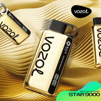Vozol STAR 9000 Limited "GOLD" Edition Disposable Vape - 9000 Puffs - Strawberry Banana (Limited "GOLD" Edition)