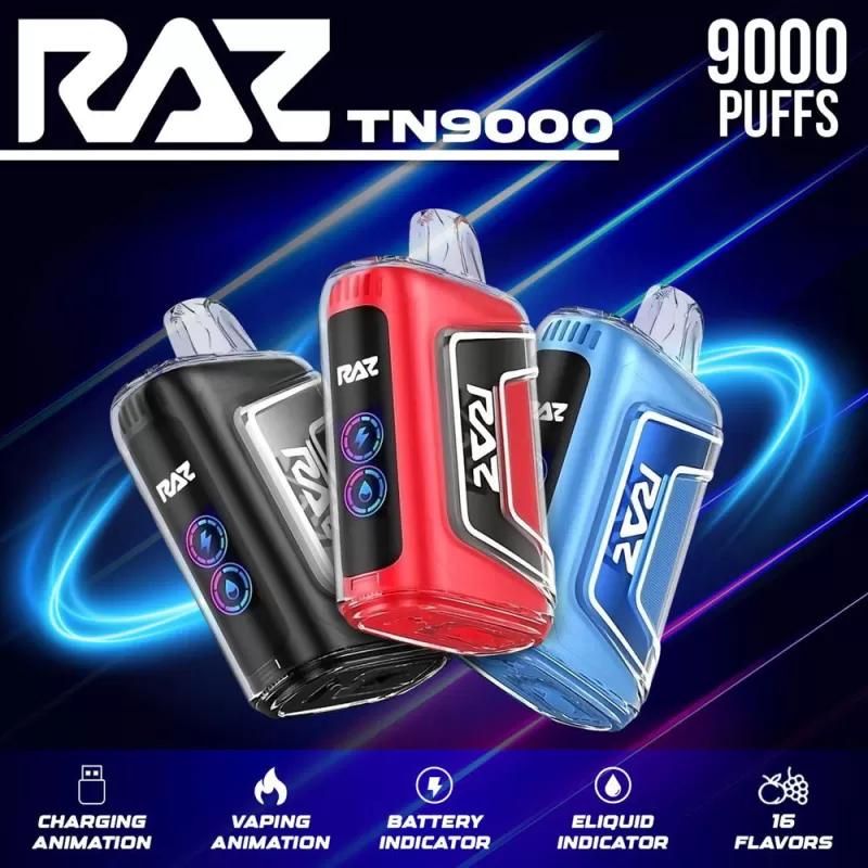 RAZ TN9000 Disposable Device – 9000 Puffs - Black Cherry Kiwi