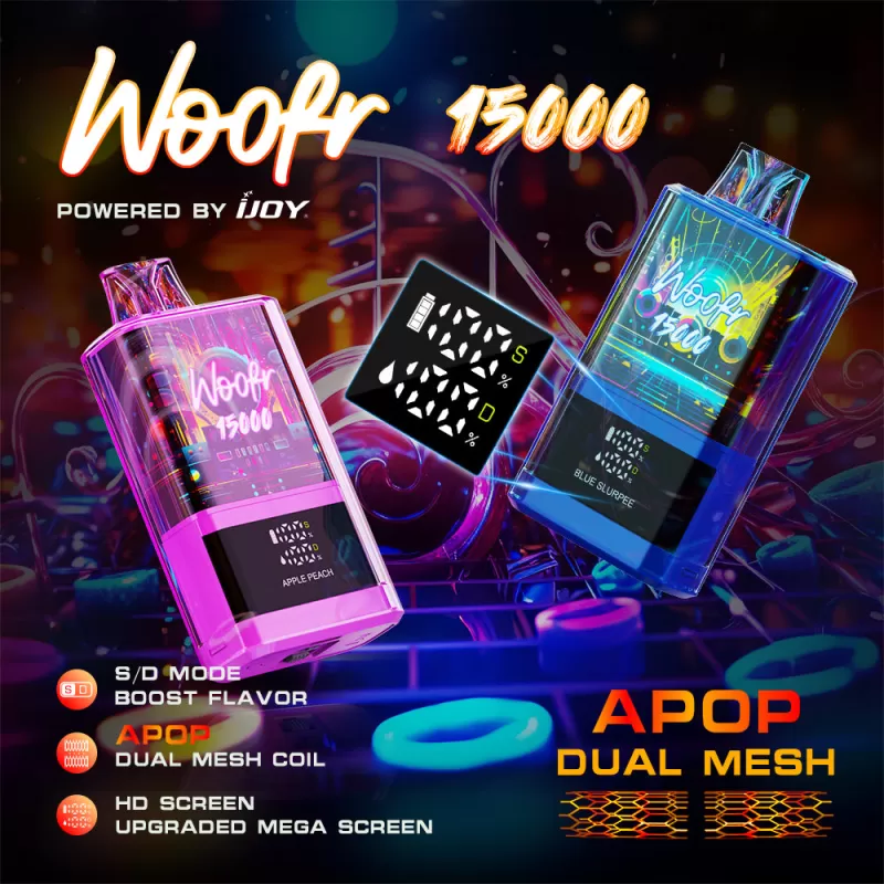 Woofr 15000 Powered by iJoy Device - 15000 Puffs - Cocomango Berry