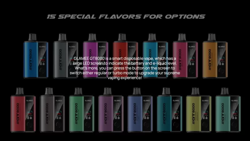 GLAMEE GT8000 Rechargeable Disposable Device – 8000 Puffs - Cherry Cola - Image 2