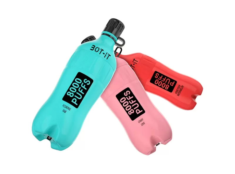 BOT-IT 8000 Pocket Size Edition Rechargeable Disposable Device – 8000 Puffs - Strawberry Kiwi - Image 2