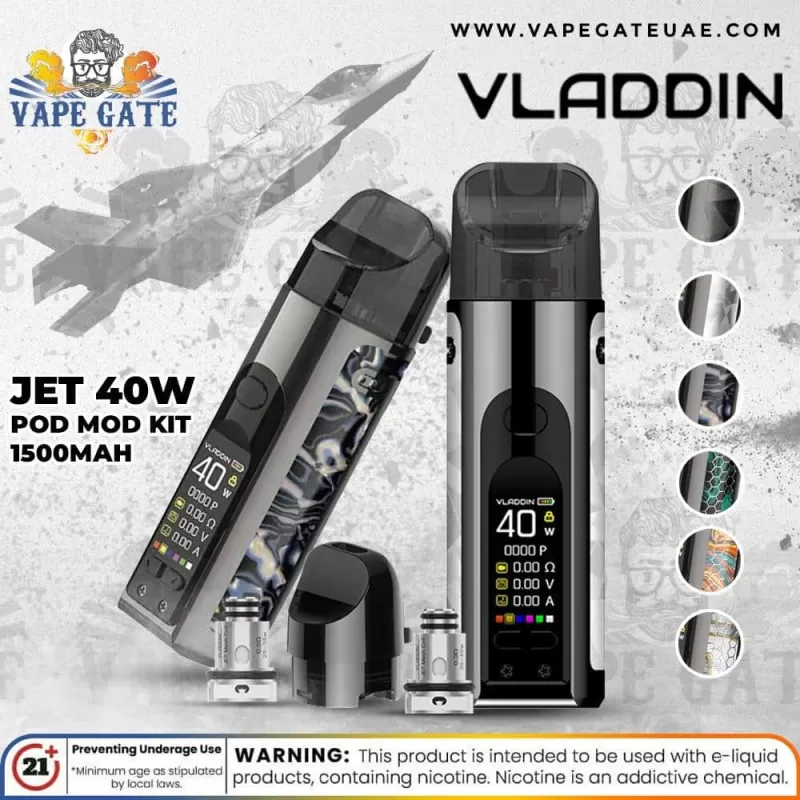 Vladdin Jet Kit 40W 1500mAh - Black Prism