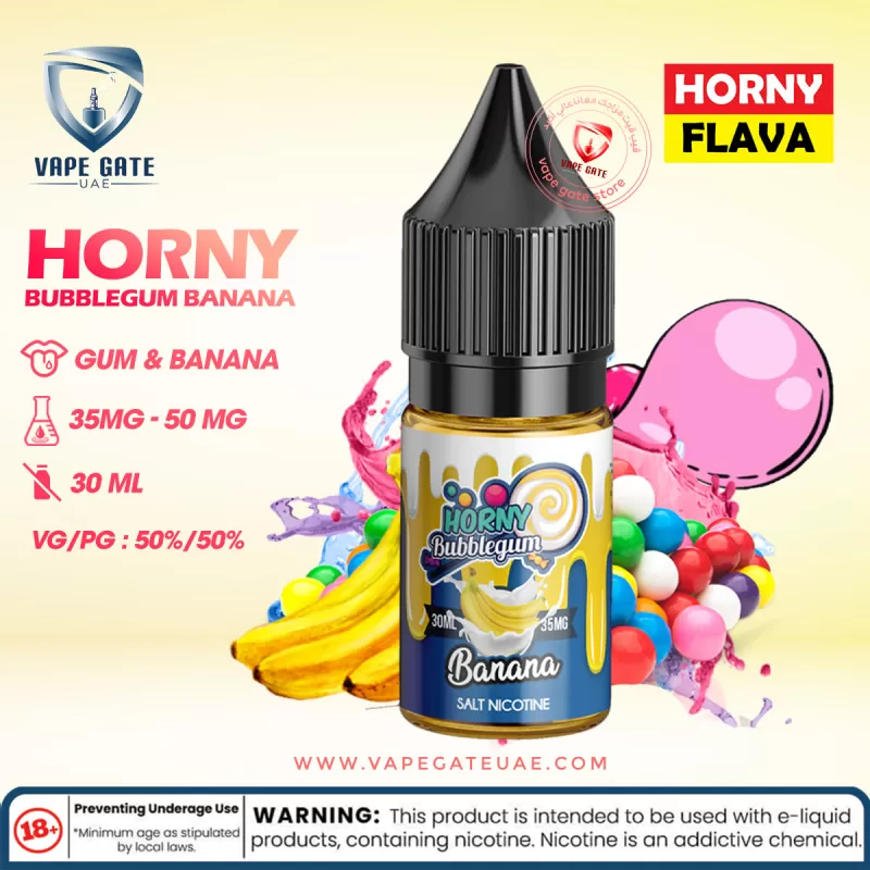Horny Bubblegum Banana SaltNic by Horny Flava - 35 mg / 30 ml