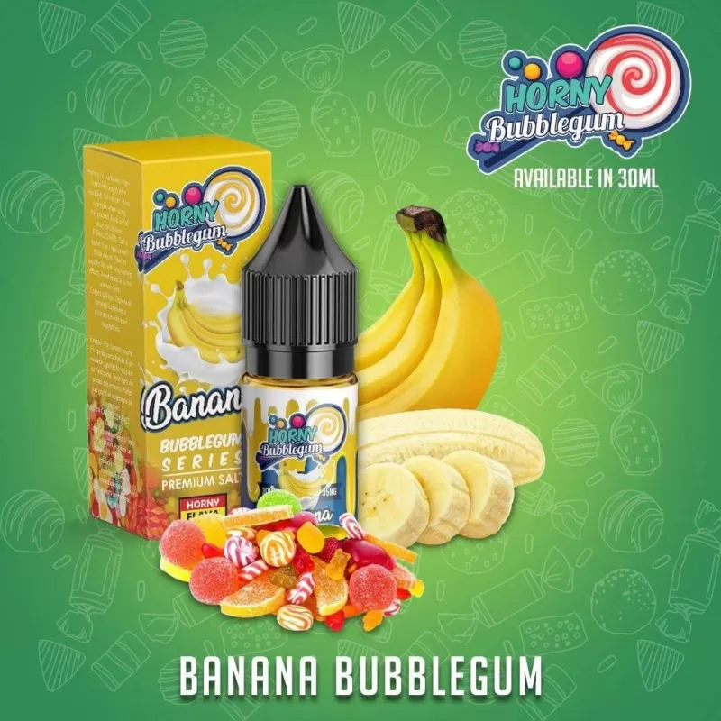 Horny Bubblegum Banana SaltNic by Horny Flava - 35 mg / 30 ml - Image 2