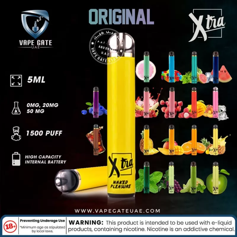 PUFF XTRA Disposable Vaporiser - 1500 puffs (0 mg) - Strawberry - Image 2