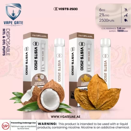 Vists 2500 – Disposable (20MG - MTL & DTL Puffs) - Champions