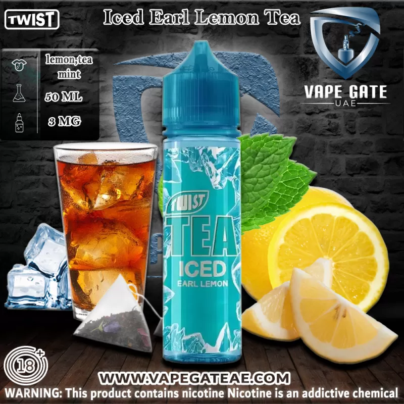 Iced Earl Lemon 50ml Ejuice by Twist Tea PGVG - 12 mg - 50 ml