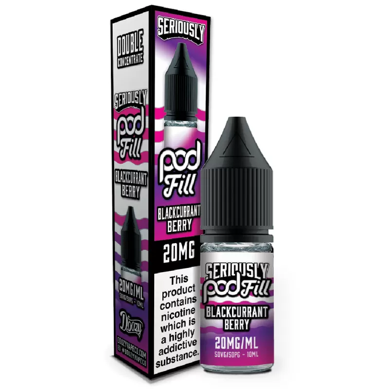 Doozy Vape Seriously Pod Fill Salt 10ml 5mg - Blackcurrant Berry - Image 2
