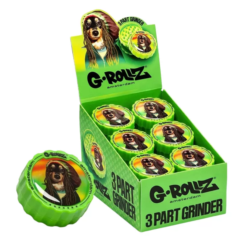 G-Rollz Collector 3-Part Grinder 53mm (18pcs Display) - Rap - Black - Image 2