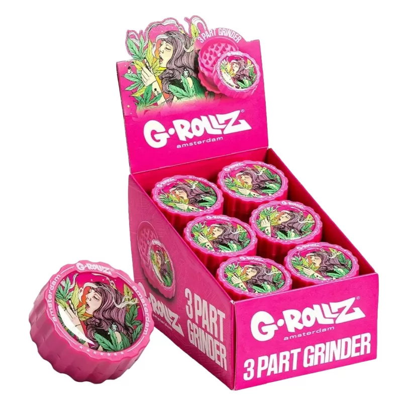 G-Rollz Collector 3-Part Grinder 53mm (18pcs Display) - Rap - Black - Image 3