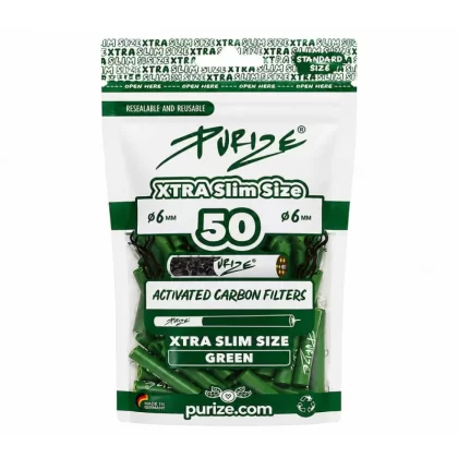 50 PURIZE XTRA Slim Size | Assorted Colours - 6mm - Green