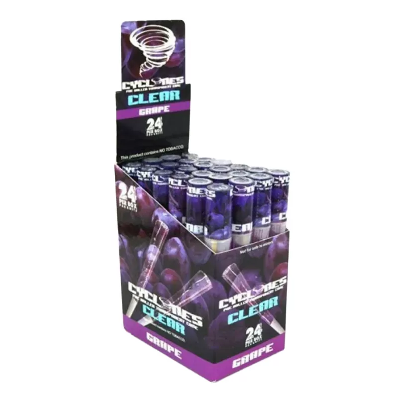 CYCLONES Clear Pre-Rolled Cones - 24 Per Box - Blueberry - Image 2