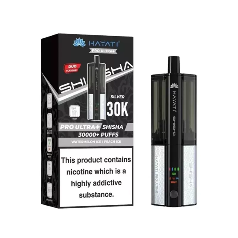 Hayati Pro Ultra Plus Shisha 30K Prefilled Pod Vape Kit - Strawberry Laces / Strawberry Watermelon - Image 2