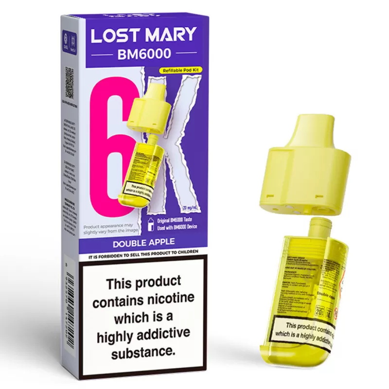 Lost Mary BM6000 Prefilled POD 0mg ZERO - Raspberry Peach