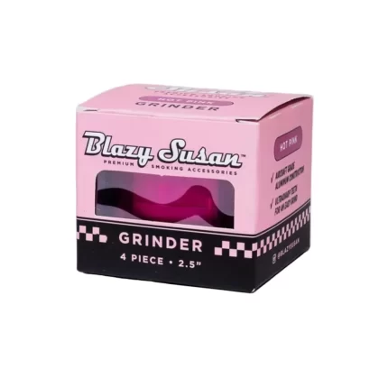 Blazy Susan 4-Piece Aluminum Grinder 2.5 New & Improved Design - Soft Pink