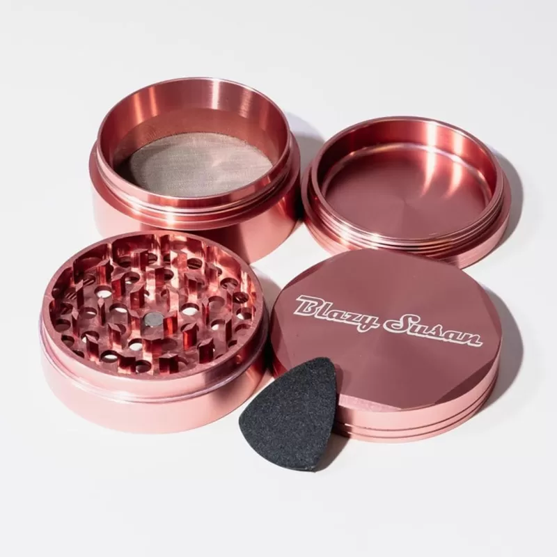 Blazy Susan 4-Piece Aluminum Grinder 2.5 New & Improved Design - Soft Pink - Image 2