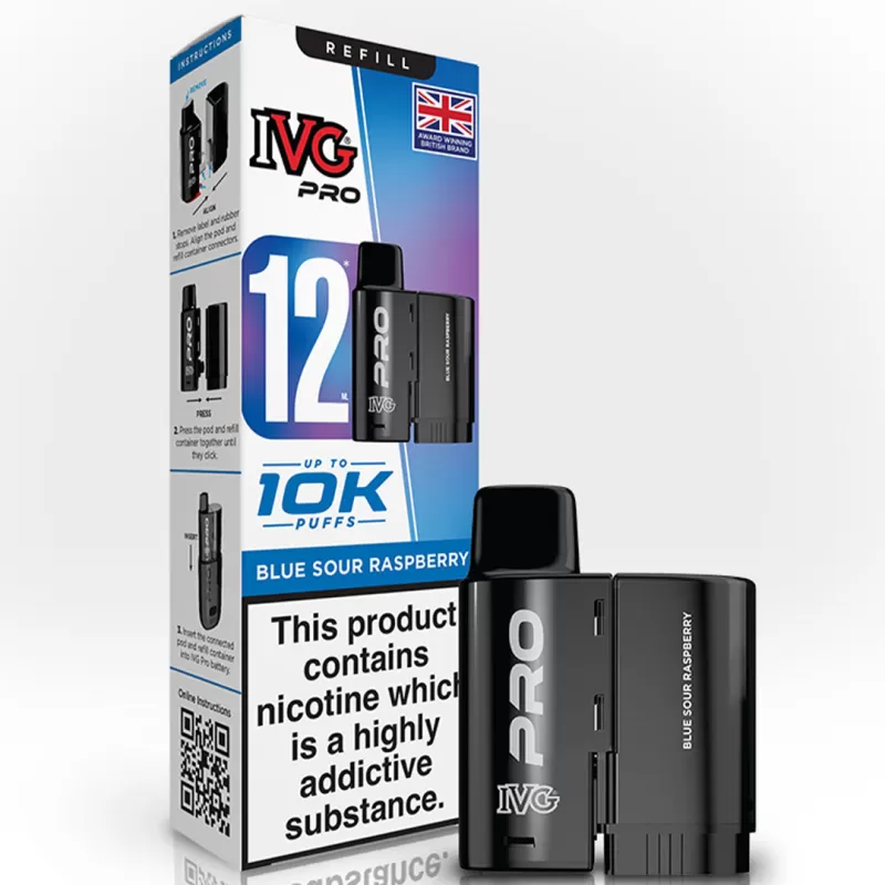 IVG PRO 12 Refill POD 10mg - Red Sour Raspberry - Image 3