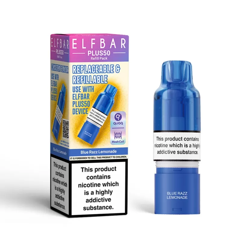 Elf Bar Plus 50 Prefilled Pod - Blue Razz Lemonade - Image 3