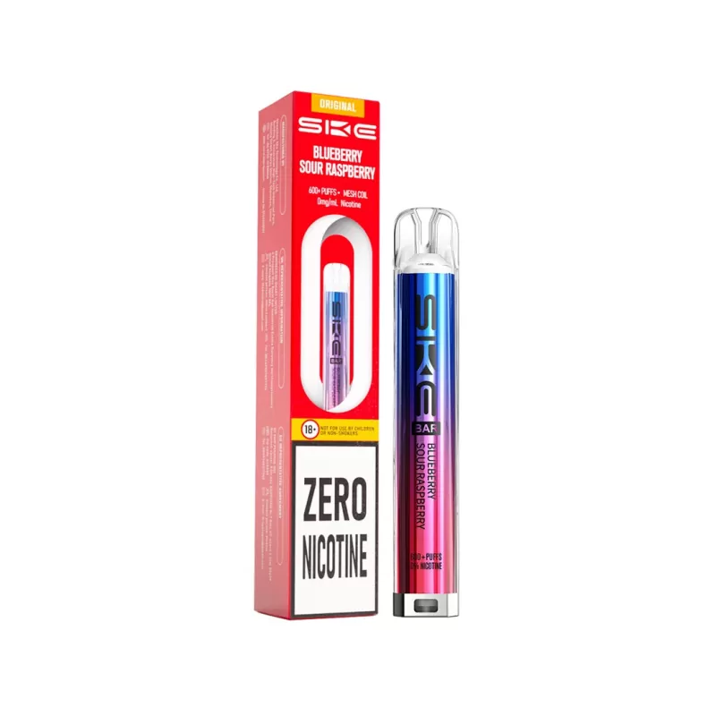 SKE Bar 600 ZERO NICOTINE Prefilled KIT - Blueberry Sour Raspberry - Image 3
