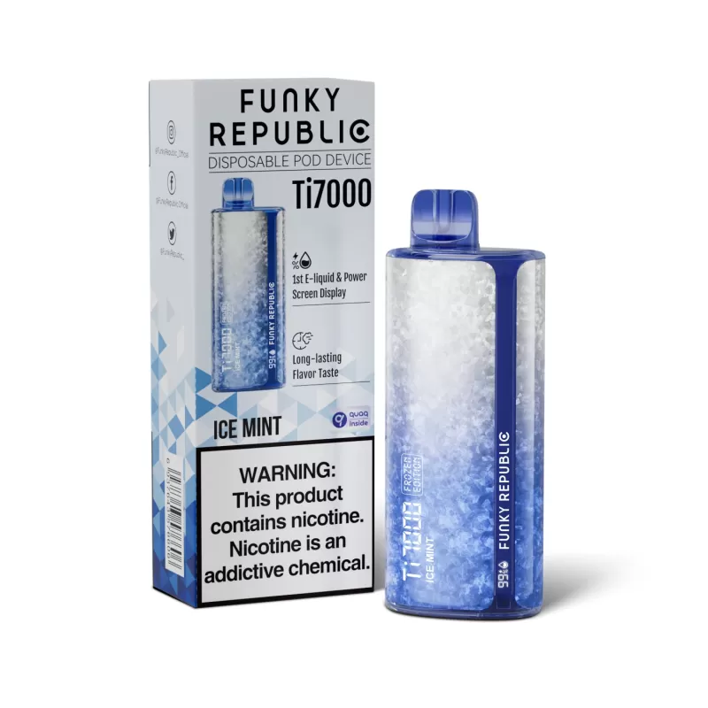 Funky Lands Ti7000 Rechargeable Disposable - Cantaloupe Apple - Image 2