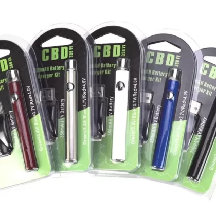 Variable Voltage 350mAh Mini Vape Pen Battery & USB Charger Kit - Rainbow