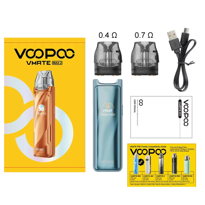 VOOPOO Vmate Max 2 Pod Kit 30W - Blue - Image 3