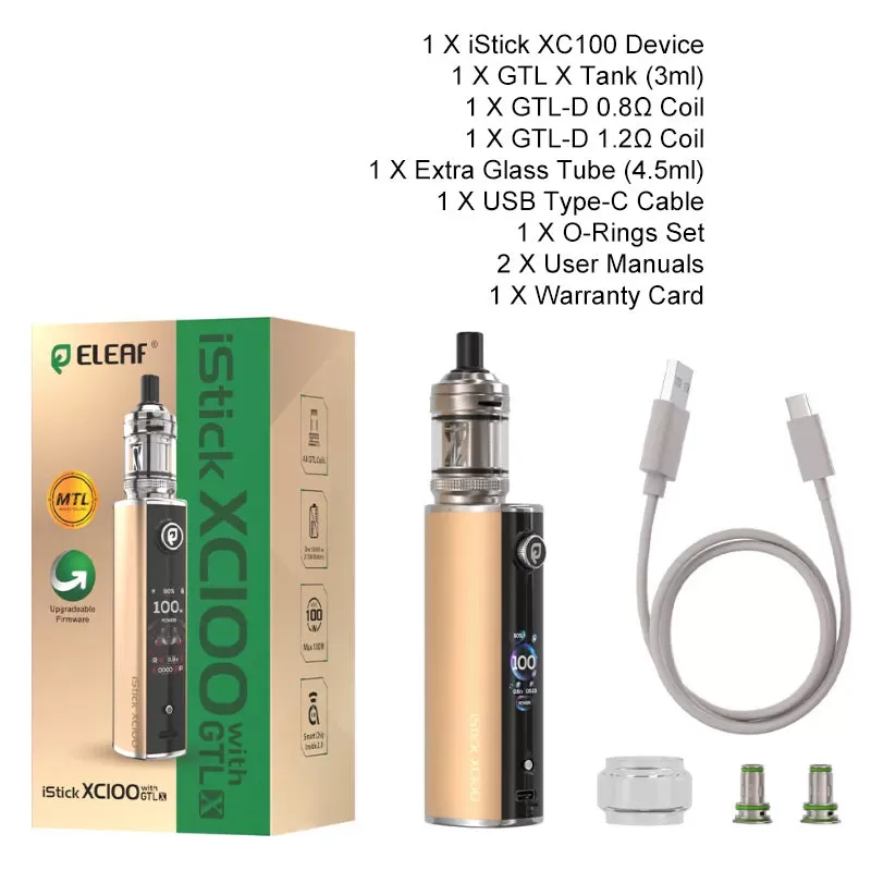 Eleaf iStick XC100 Kit with GTL X Tank 3ml - Matte Pink - Image 3