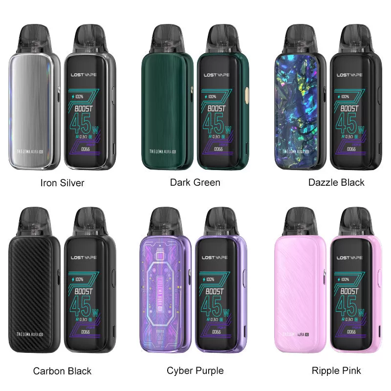 Lost Vape Thelema Aura 45 Pod Kit 45W - Dazzle Black - Image 2