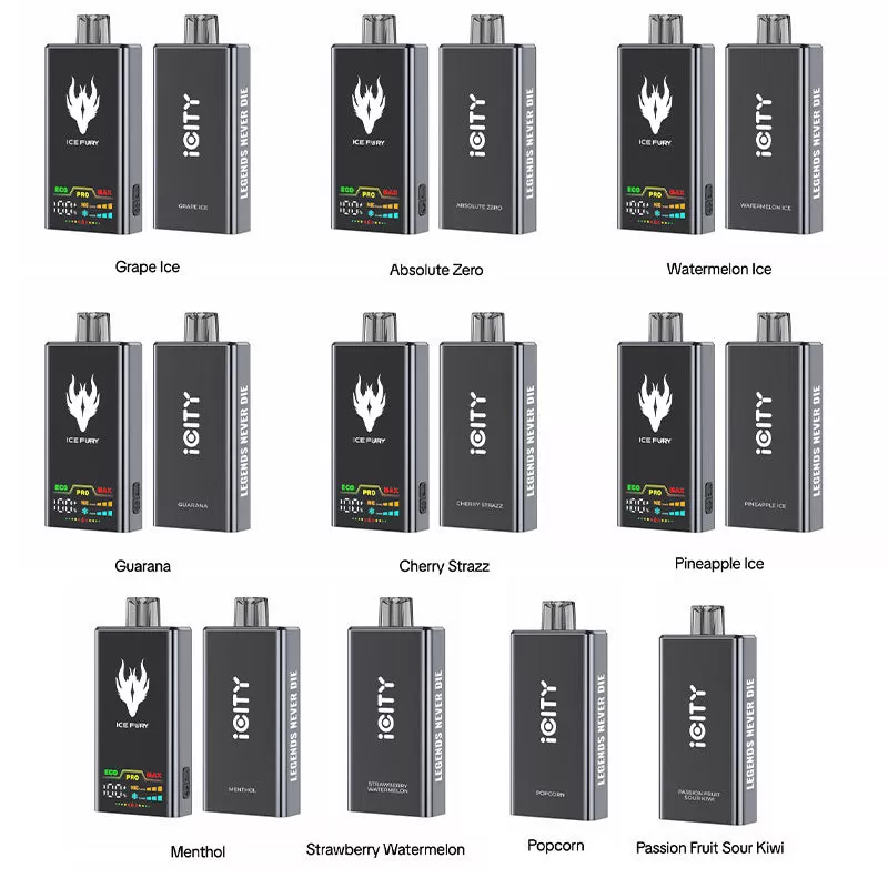 iCity ICE FURY 40K Disposable Kit 900mAh 26ml (40000 Puffs) - Cherry Strazz / 50mg / 1pc / CN-SZ Warehouse - Image 2