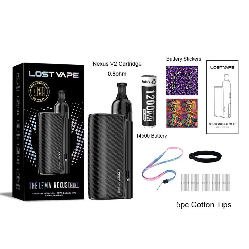 Lost Vape Thelema Nexus Mini Pod Kit 1200mAh - Ebony Wood - Image 3
