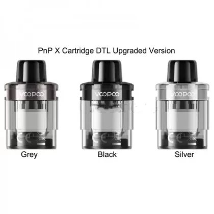 VOOPOO PnP X Replacement Empty Pod Cartridge Upgraded Version 2pcs/pack - Grey / Standard MTL Version