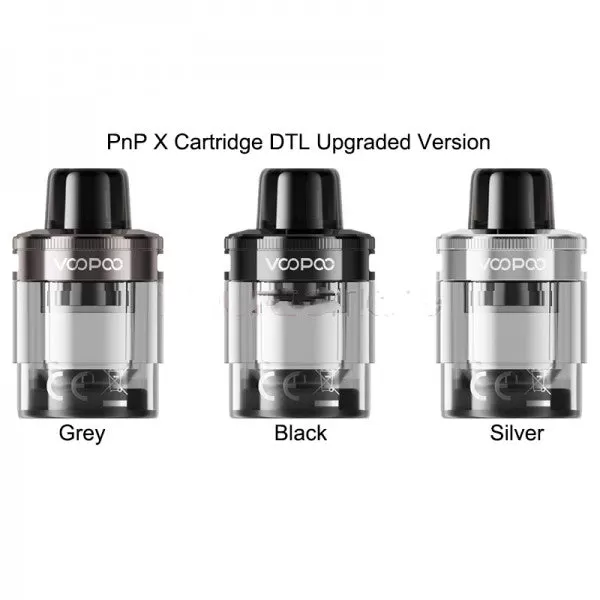VOOPOO PnP X Replacement Empty Pod Cartridge Upgraded Version 2pcs/pack - Grey / Standard MTL Version