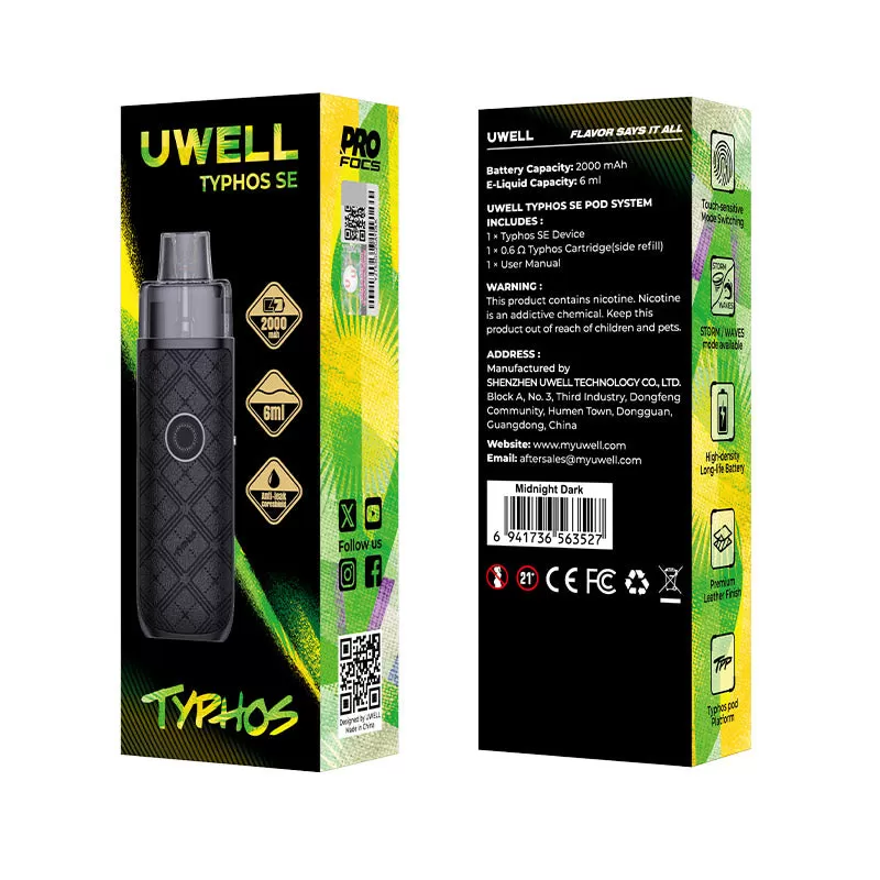 Uwell Typhos SE Pod Kit 45W - Burgundy Red - Image 3